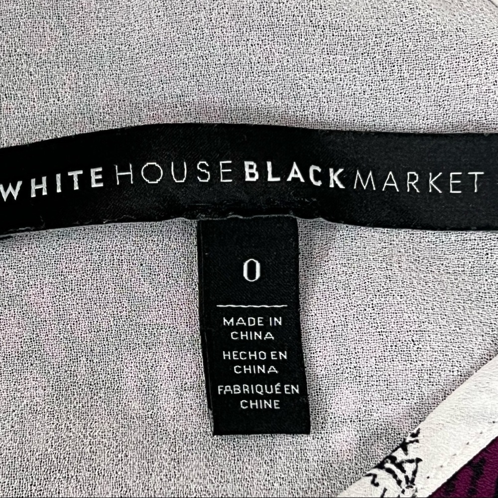 WHITE HOUSE BLACK MARKET Blouse Big Bell Sleeves Cold Shoulder Lined Top… - Picture 7 of 9